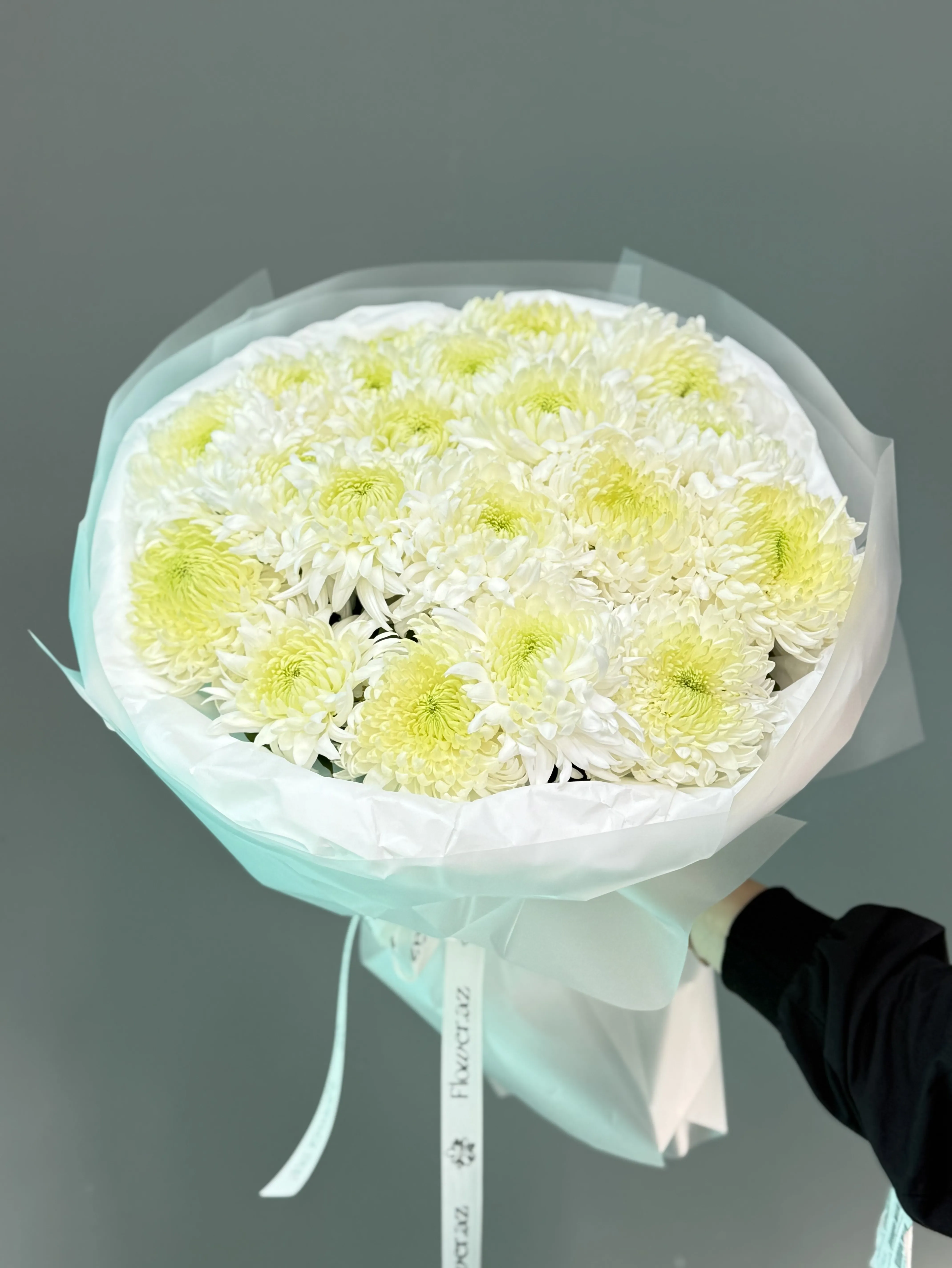 Beyaz Xrizantema Buketi