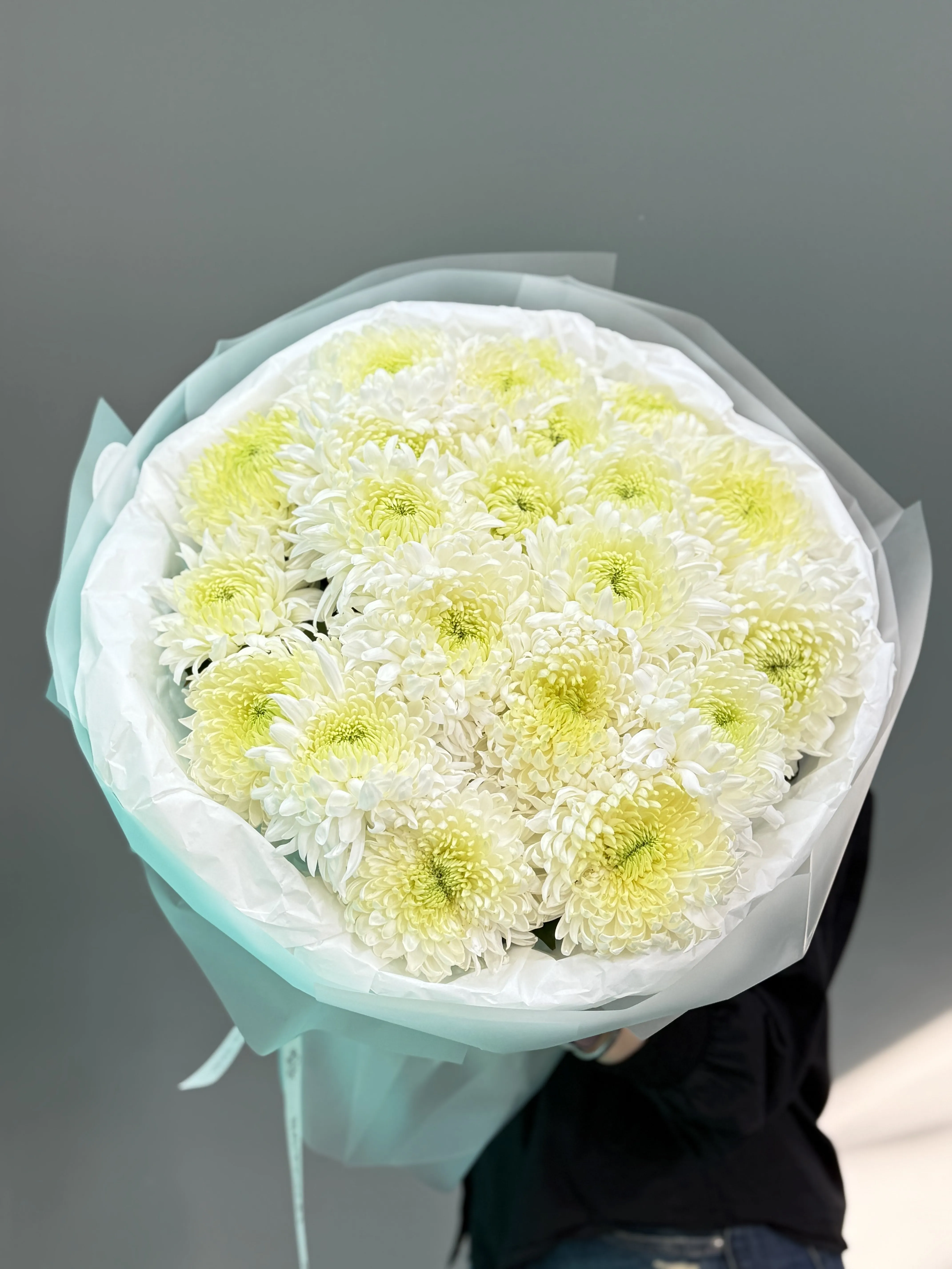 Beyaz Xrizantema Buketi