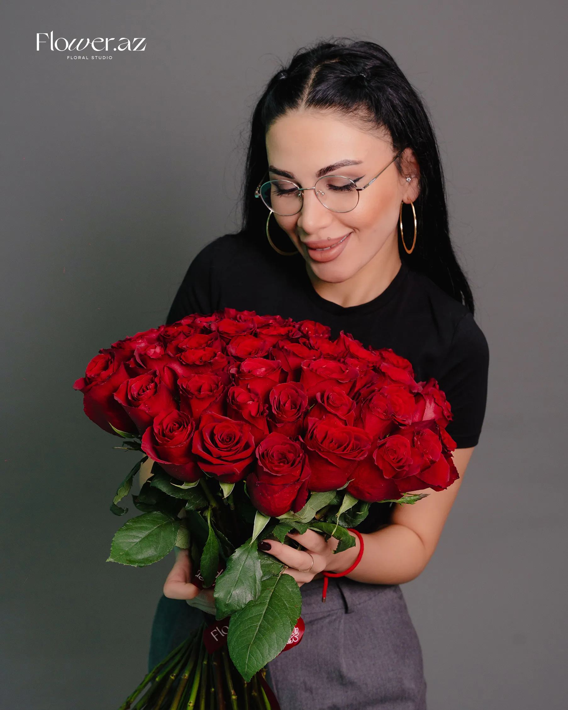 51 Qırmızı Ekvador Qızılgül