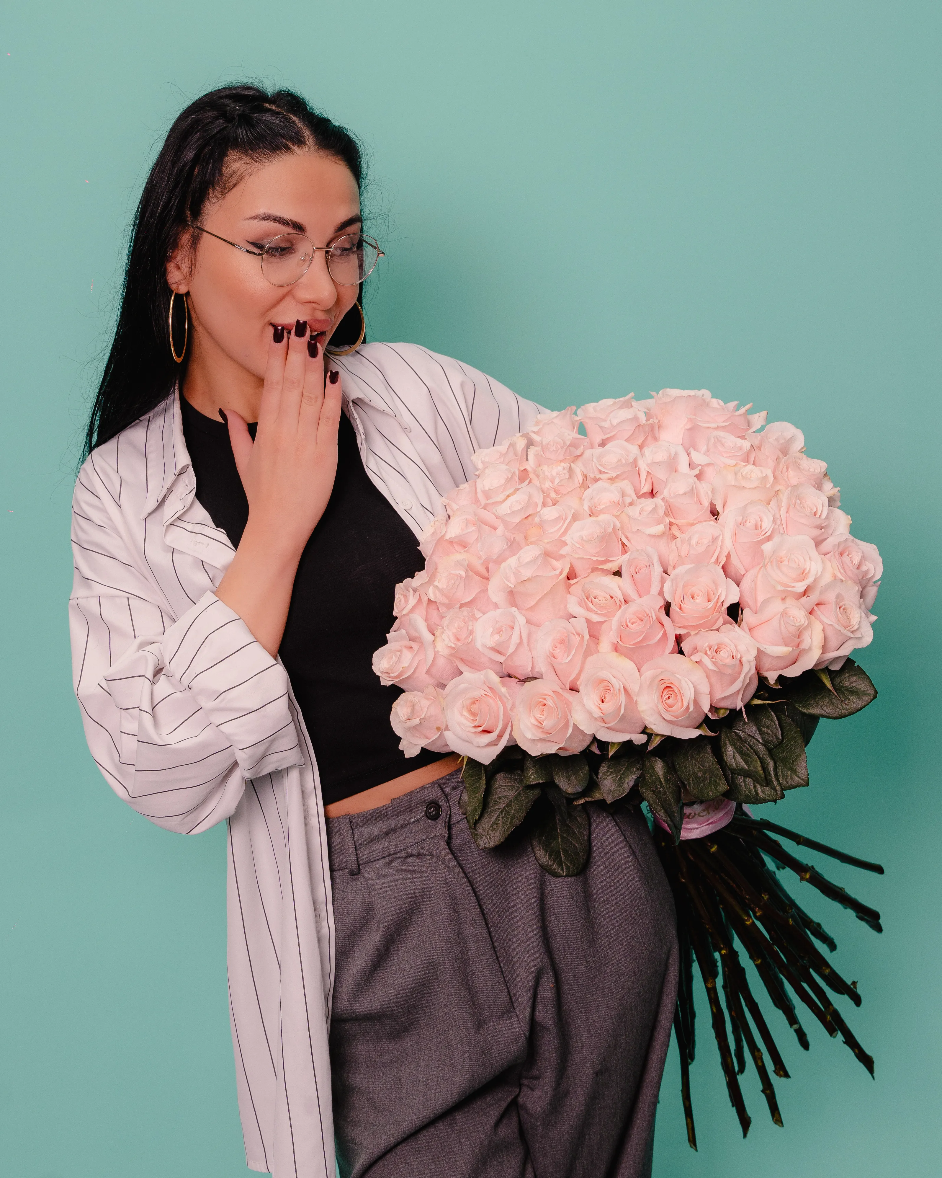 51 Açıq Çəhrayı Ekvador Qızılgül  