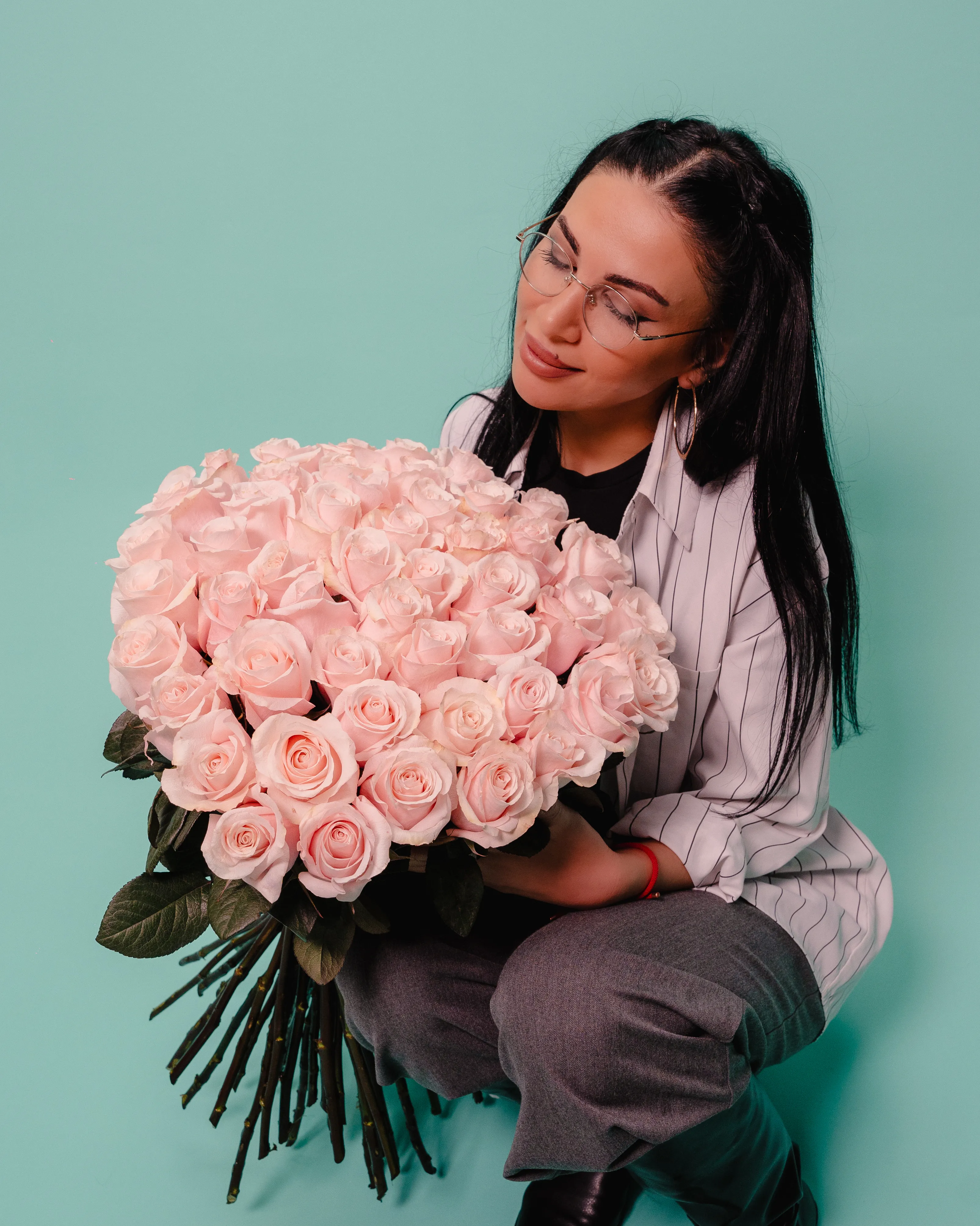 51 Açıq Çəhrayı Ekvador Qızılgül  