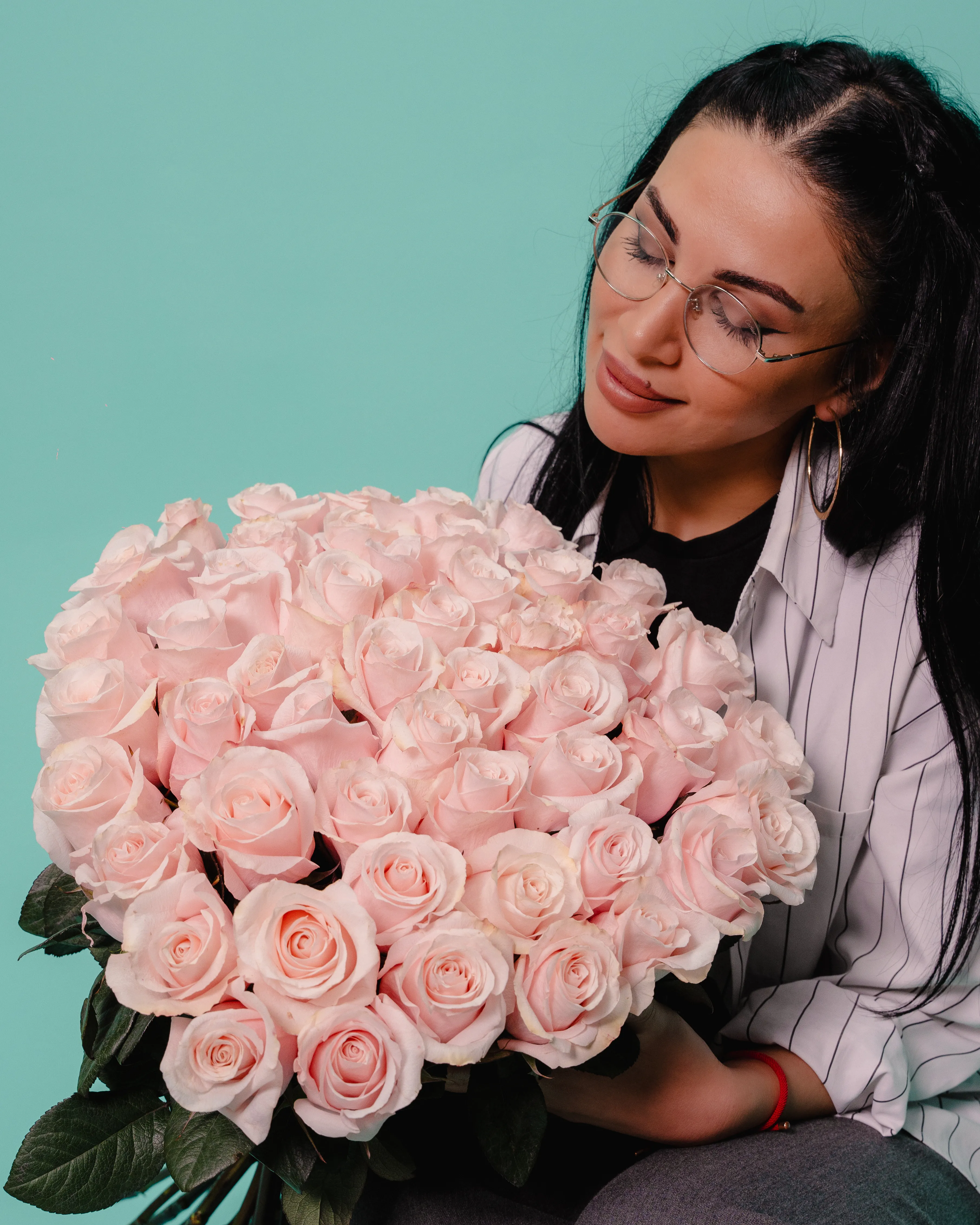 51 Açıq Çəhrayı Ekvador Qızılgül  