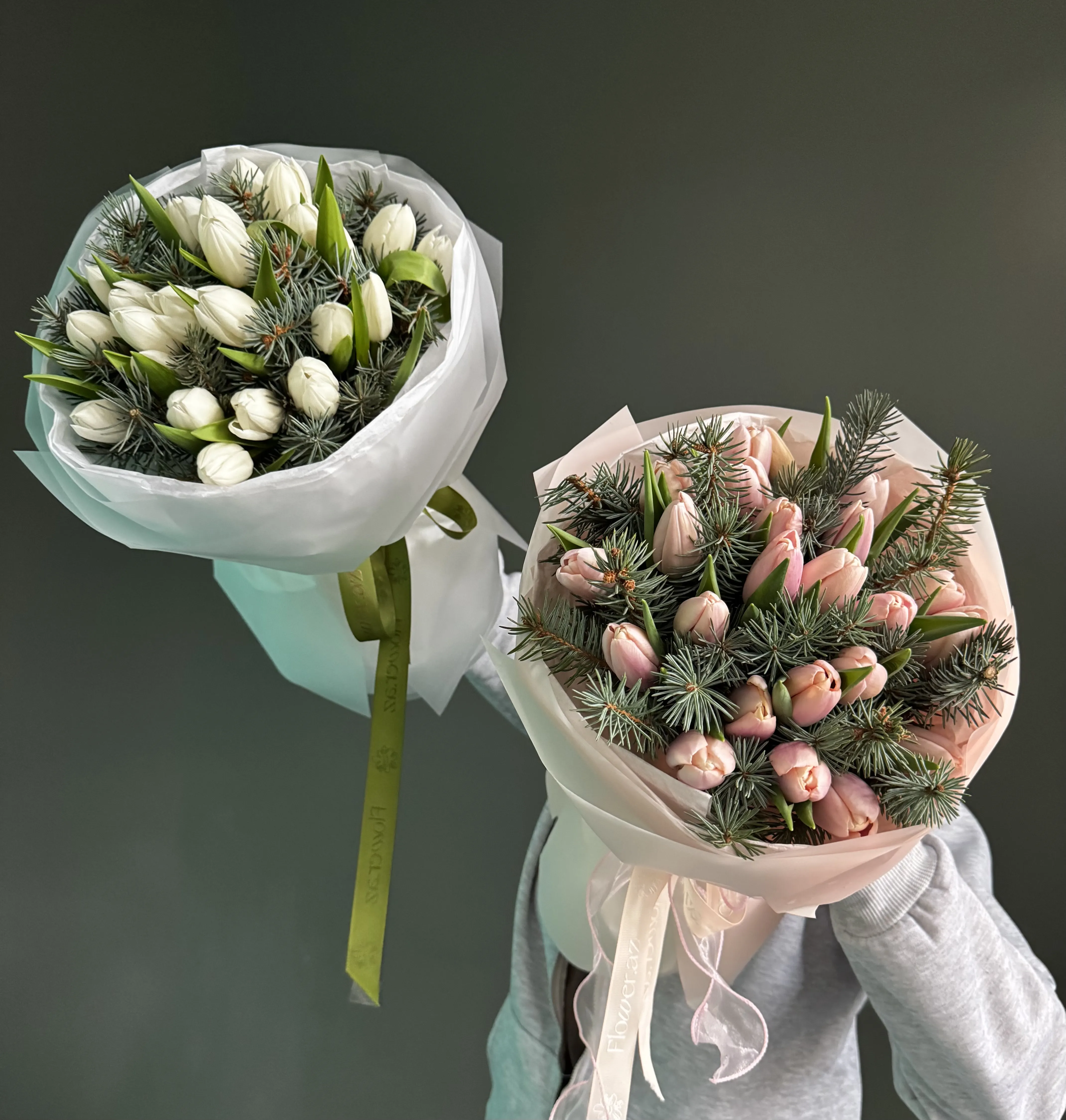 Qış Nəfəsi — Pudra Lalə Buketi